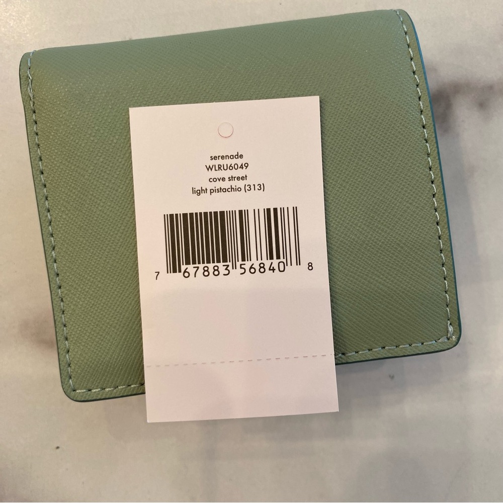 KATE SPADE Cove Street Light Pistachio Green Serenade Small Wallet - Picture 5 of 6